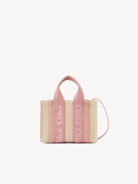 Minibolso tote Woody de lino