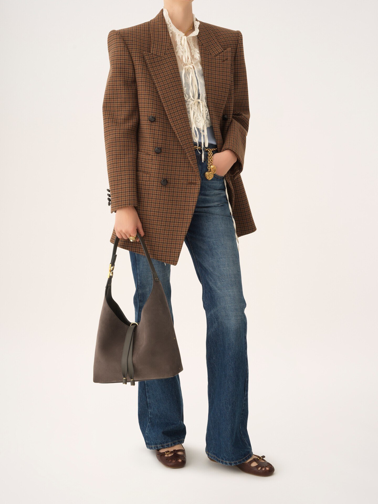 Bolso hobo peque&ntilde;o Marcie de ante - 10