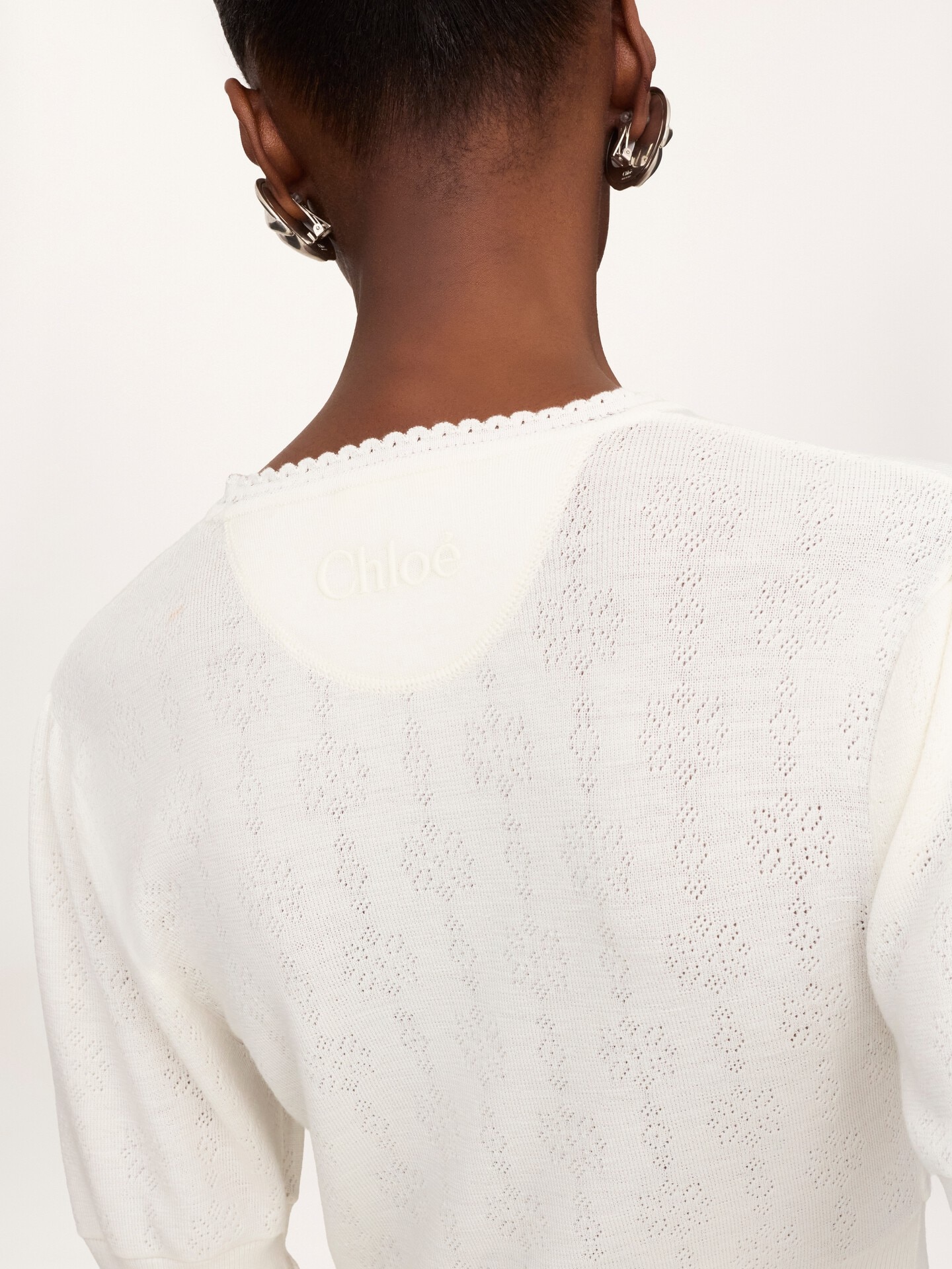 Cropped ruffle jumper in a wool knit - 8
