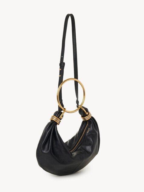 Bolso hobo Bracelet peque&ntilde;o de cuero granulado