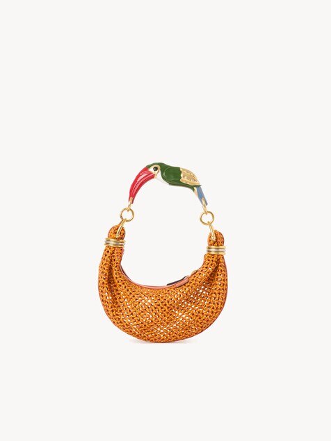 Bracelet Hobo bag peque&ntilde;o de cuero trenzado