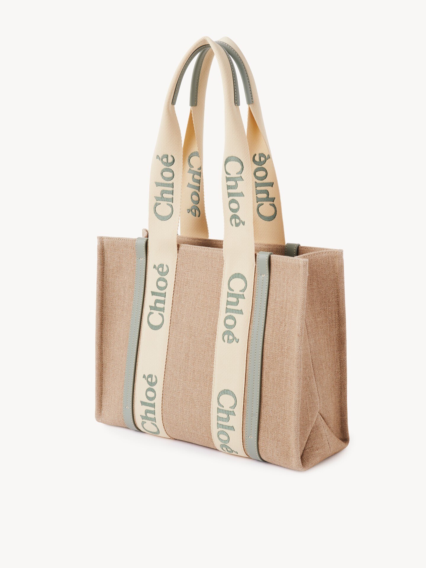 Woody tote bag in linen - 5