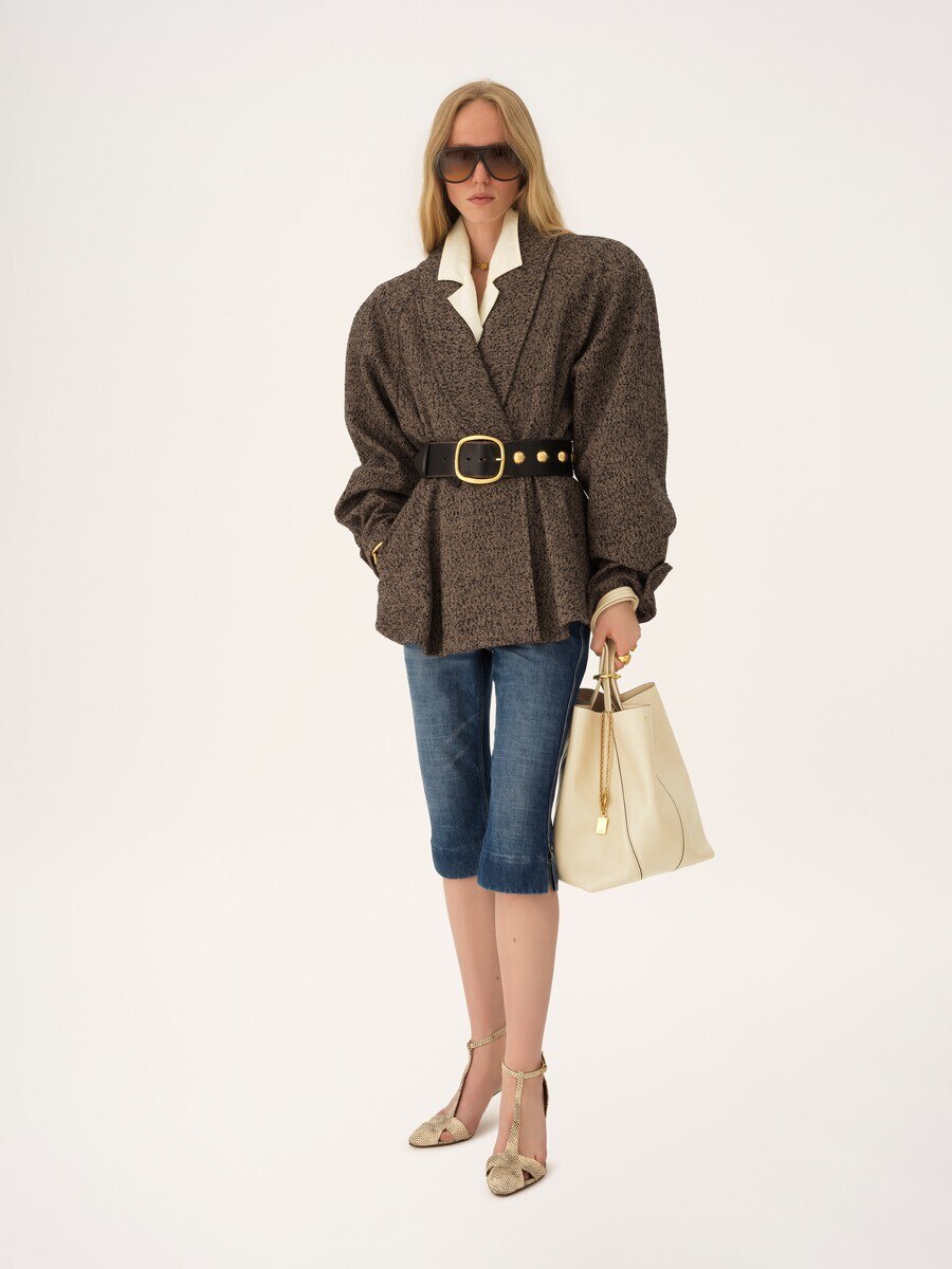 Chlo&eacute; Spin tote bag in grained leather - 3