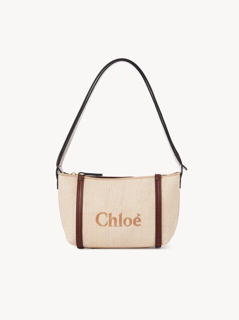 Chlo&eacute; Carry shoulder bag in raffia