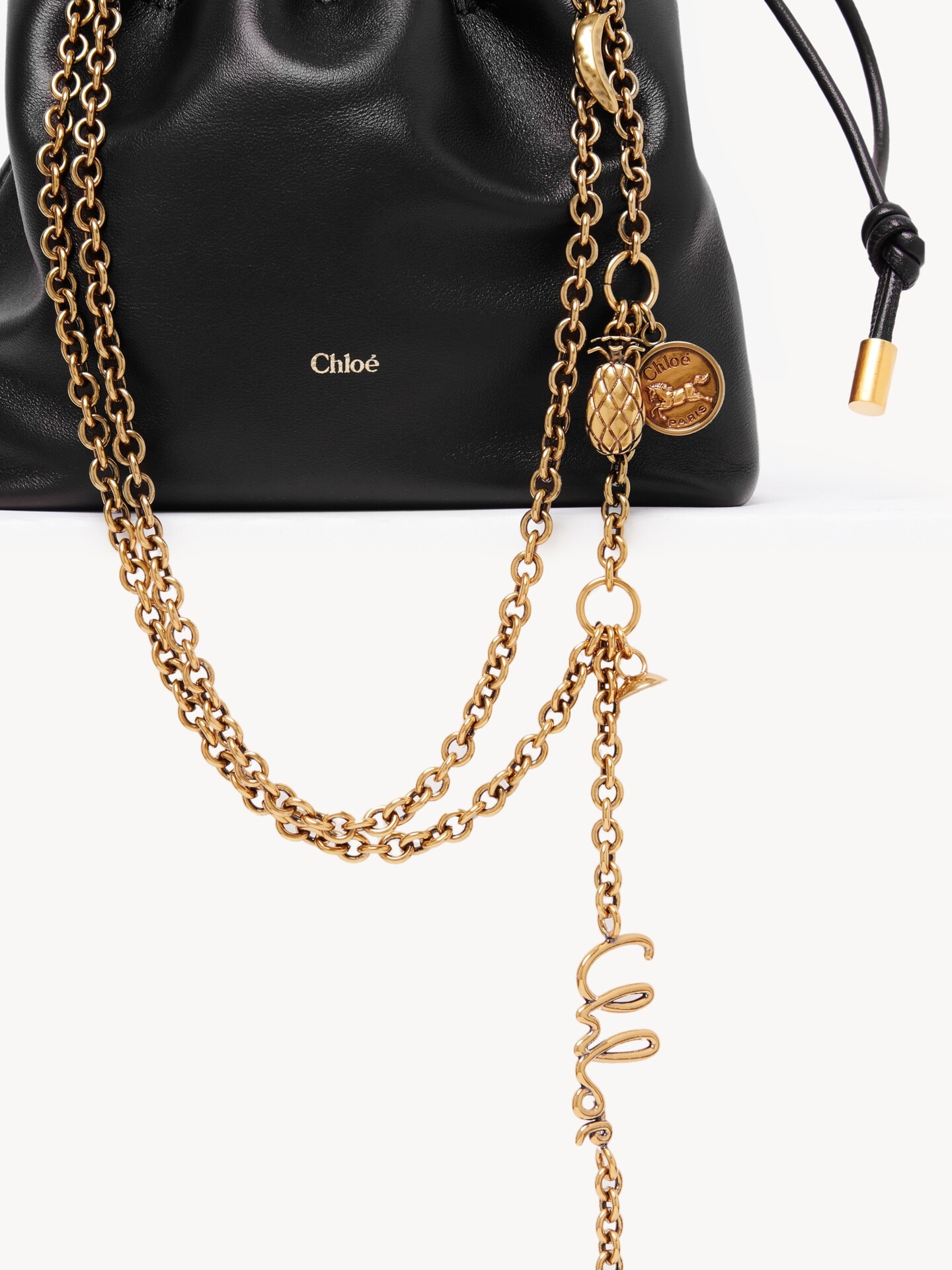 Mini Chloé Icons shoulder bag with chain in soft leather - 6