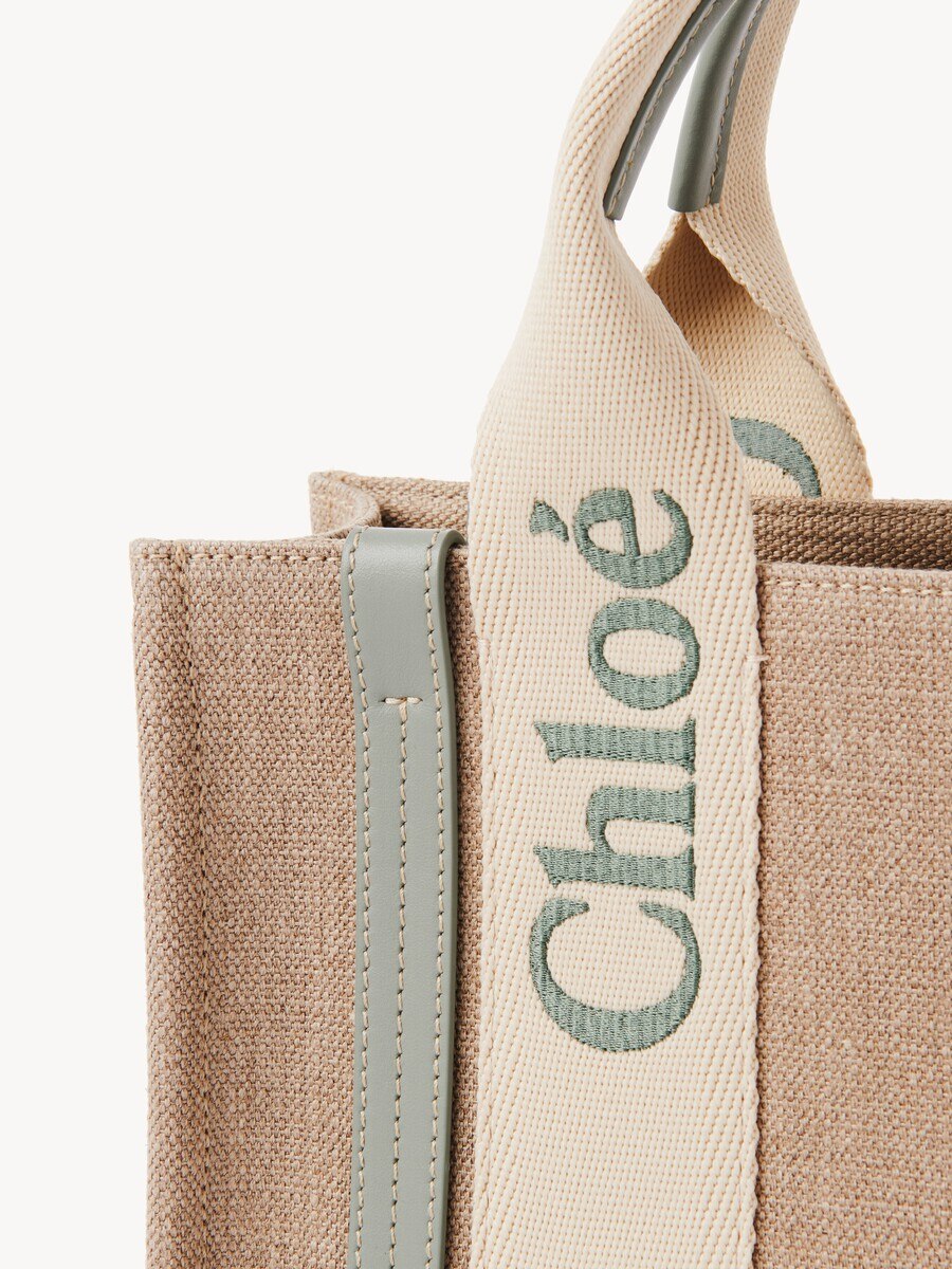 Bolso tote peque&ntilde;o Woody de lino - 7