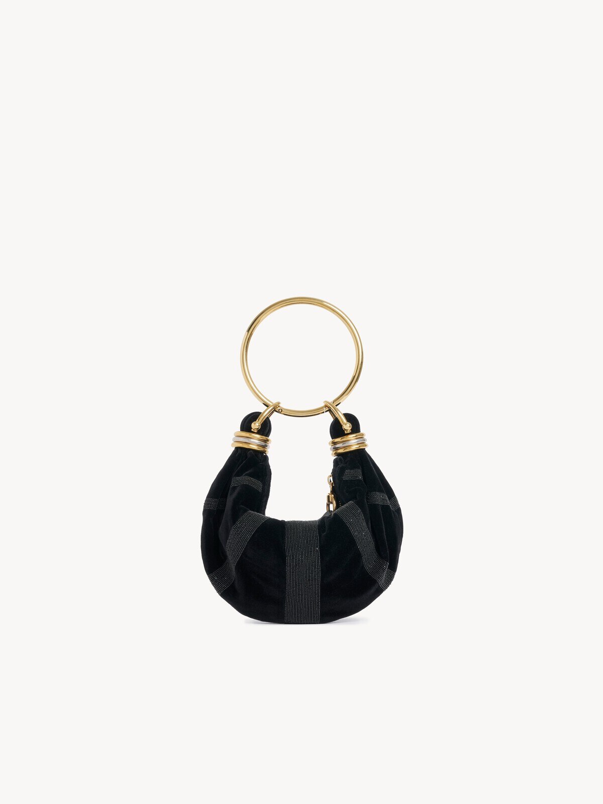 Mini Bracelet Hobo bag in suede leather