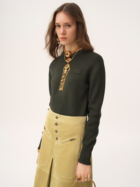 Logo jumper in a merino wool knit