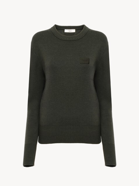 Logo jumper in a merino wool knit