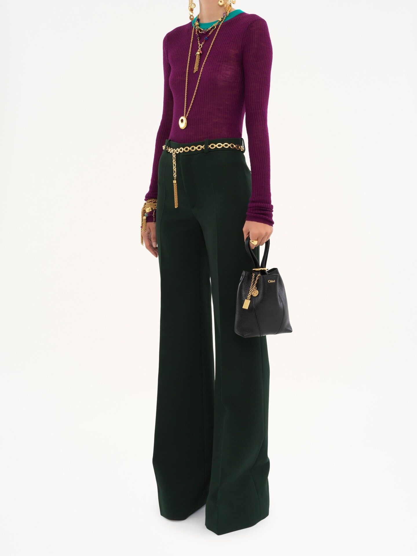 Small Chloé Spin tote bag in grained leather - 7