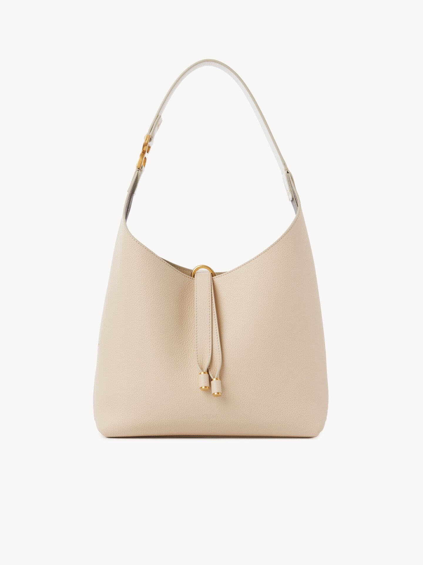 Small Marcie hobo bag in grained leather - 2