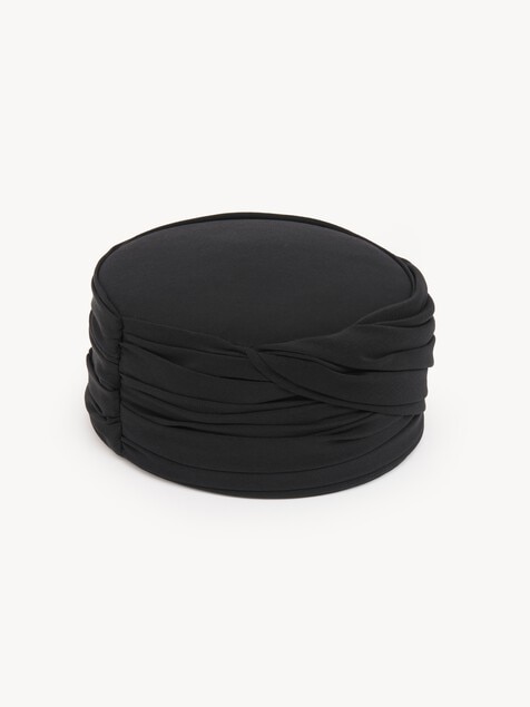 The Chloé Toque hat in silk crêpe