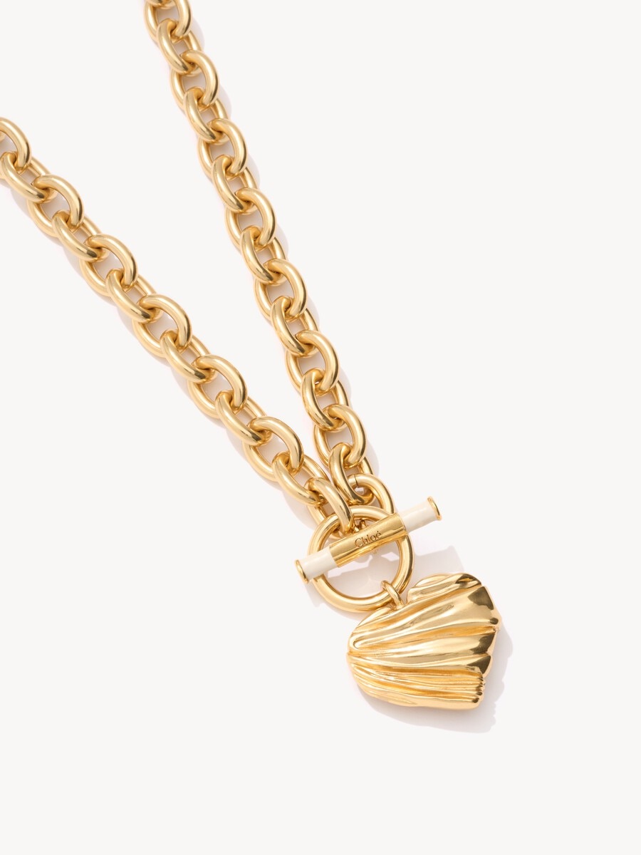 The Chlo&eacute; Pleated Heart necklace - 4