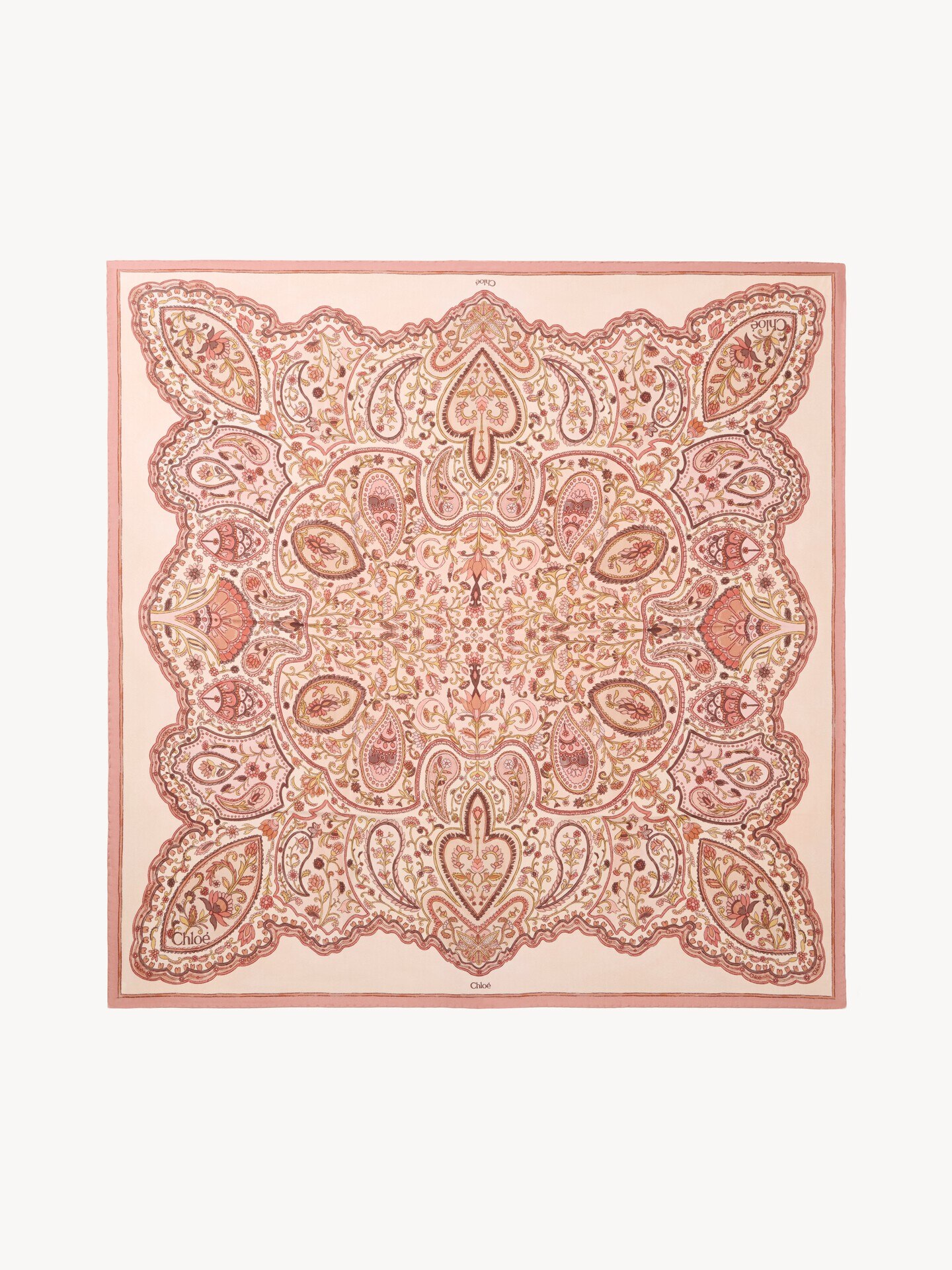 The Chloé Paisley square scarf in silk twill - 2