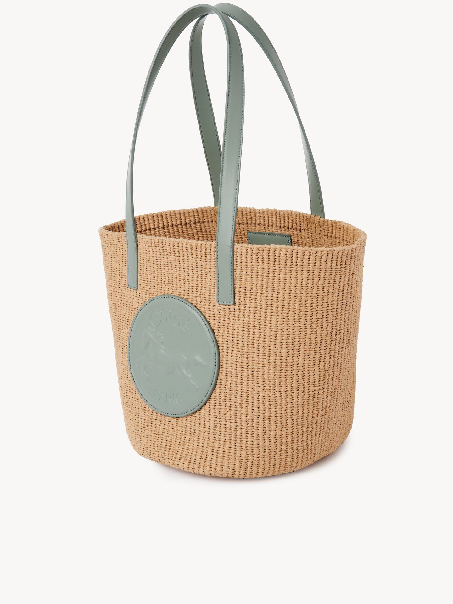 Large Horse Medal basket in natural fibres - 4