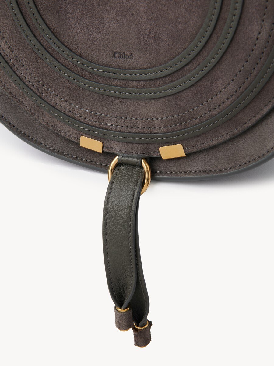Marcie saddle bag in suede leather - 9
