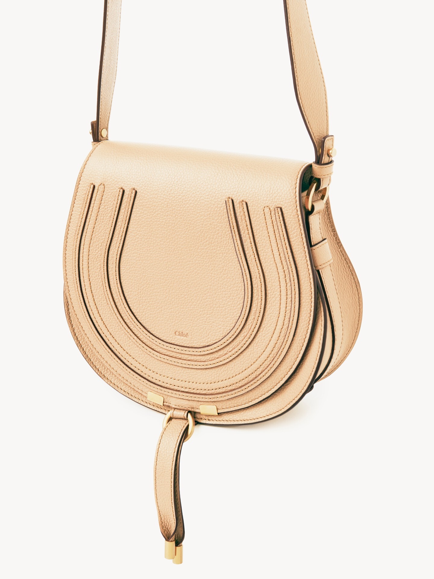 Bolso saddle Marcie de cuero granulado - 3