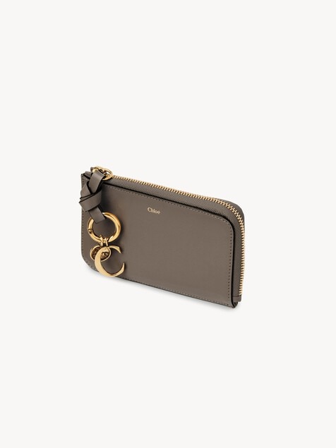 Alphabet wallet in shiny leather
