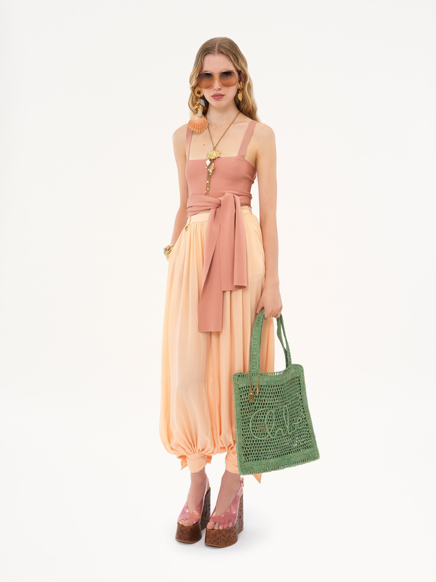 Bolso tote Summer Banana de rafia - 8