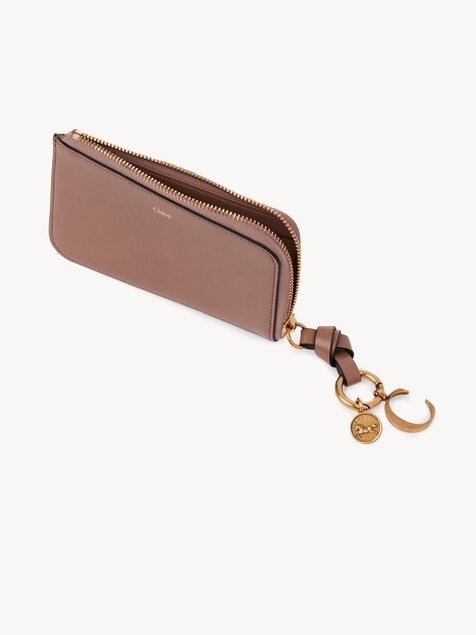 Alphabet wallet in shiny leather
