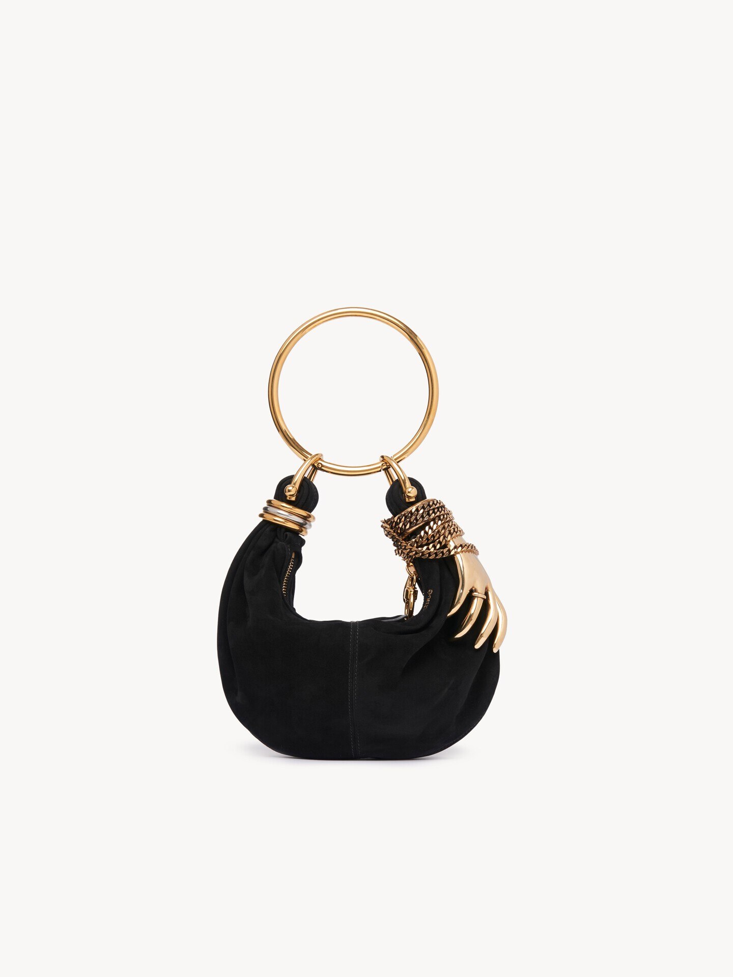 Mini Bracelet Hobo bag in suede leather - 2