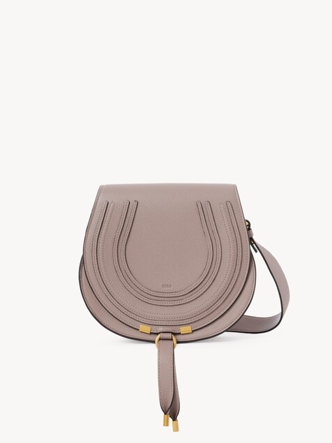Marcie saddle bag in grained leather