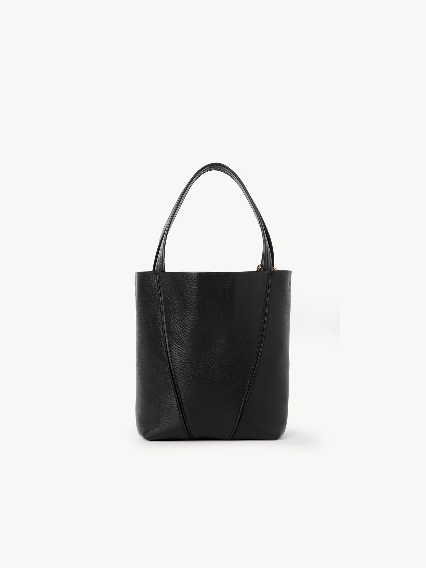 Small Chloé Spin tote bag in grained leather - 4