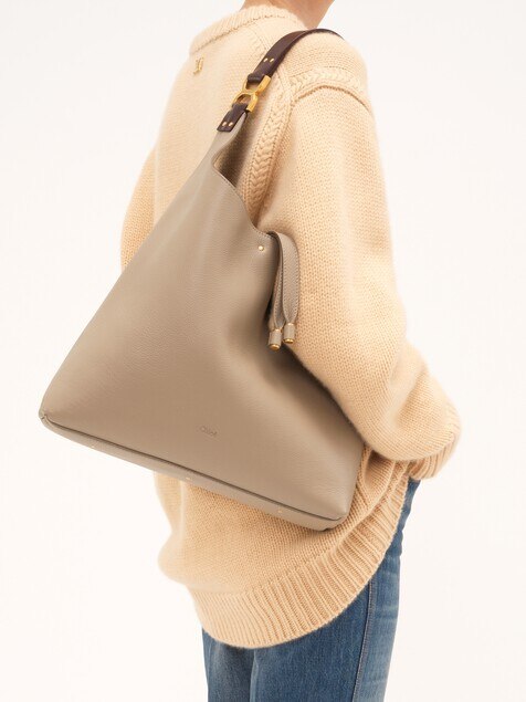 Marcie hobo bag in grained leather