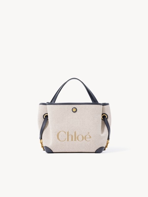 Bolso de doble asa Chlo&eacute; Clover peque&ntilde;o de lona