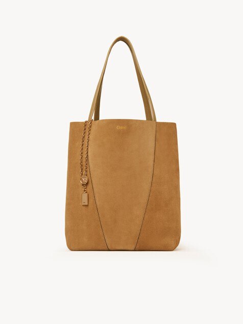 Chloé Spin tote bag in suede leather