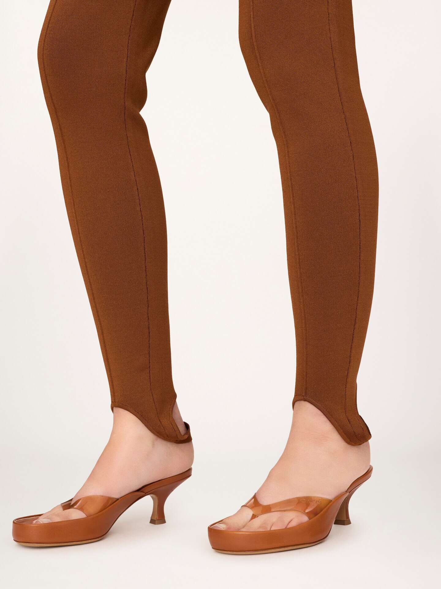 Stirrup pants in a jacquard knit - 7