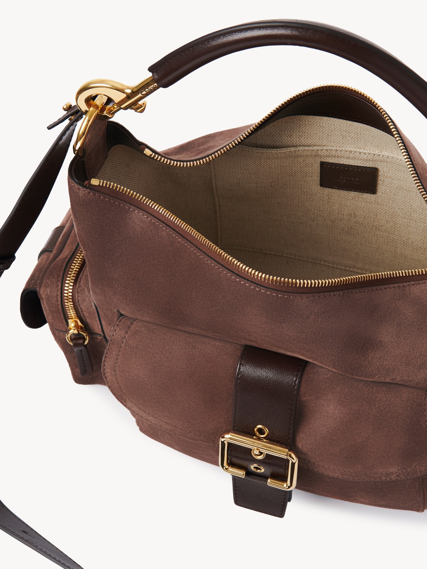 Camera bag in suede leather - 7