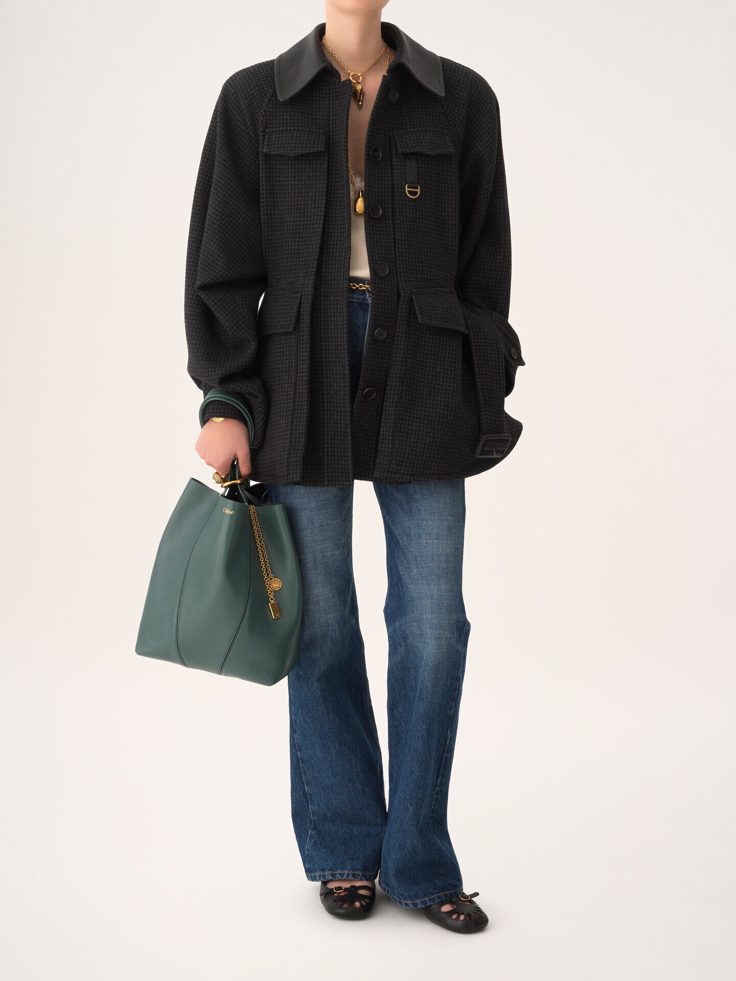 Chloé Spin tote bag in grained leather - 7