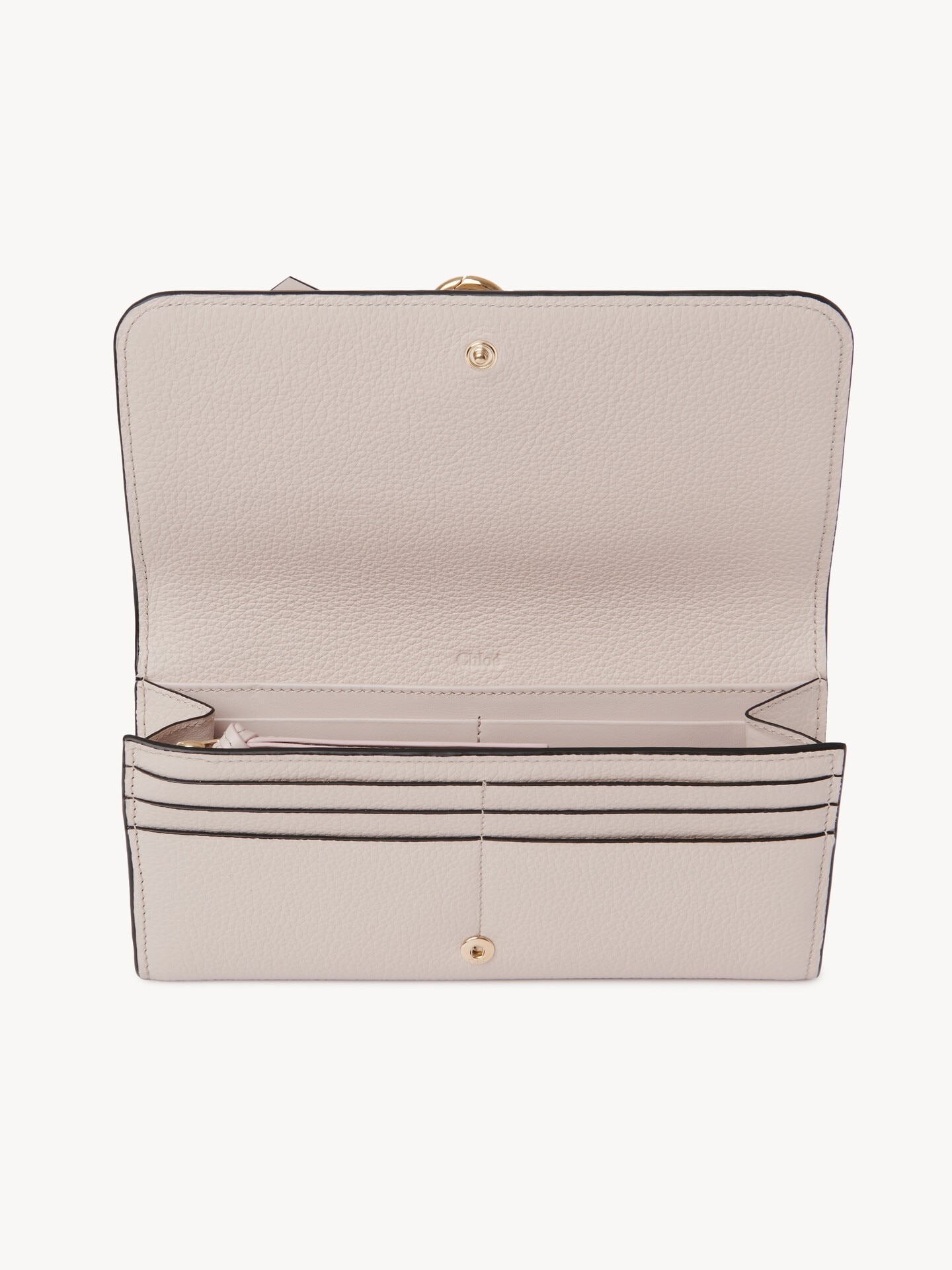 Alphabet wallet with flap in grained leather - 5
