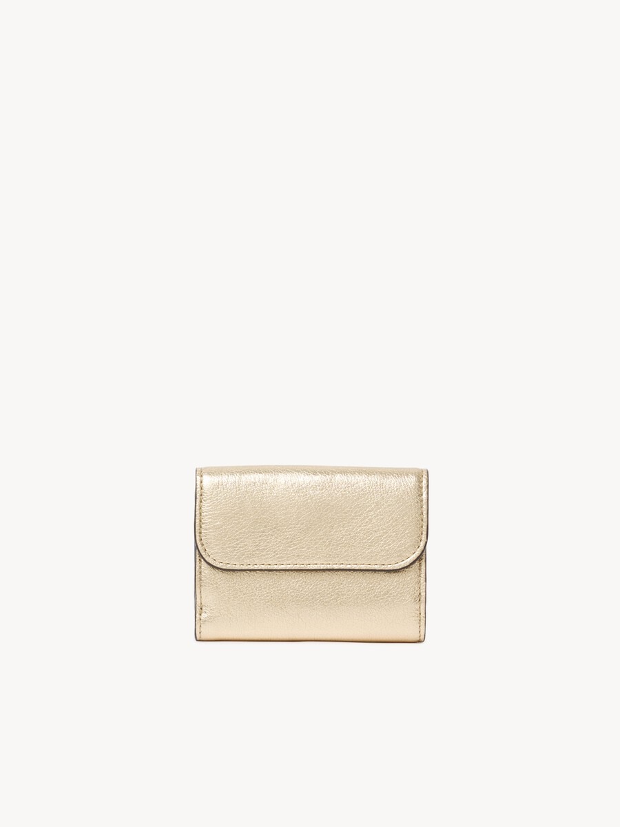 Mini Alphabet tri-fold in metallized leather - 4