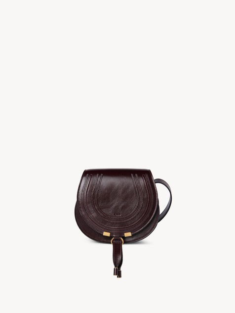 Bolso saddle peque&ntilde;o Marcie de cuero brillante
