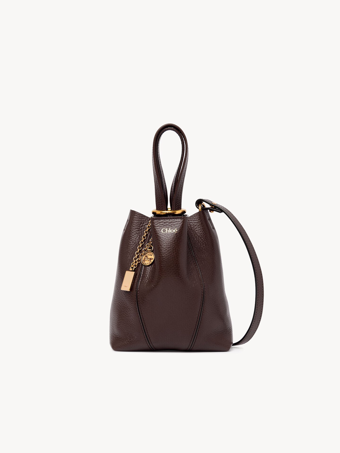 Small Chlo&eacute; Spin tote bag in grained leather - 2