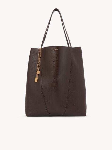 Large Chloé Spin tote bag in grained leather