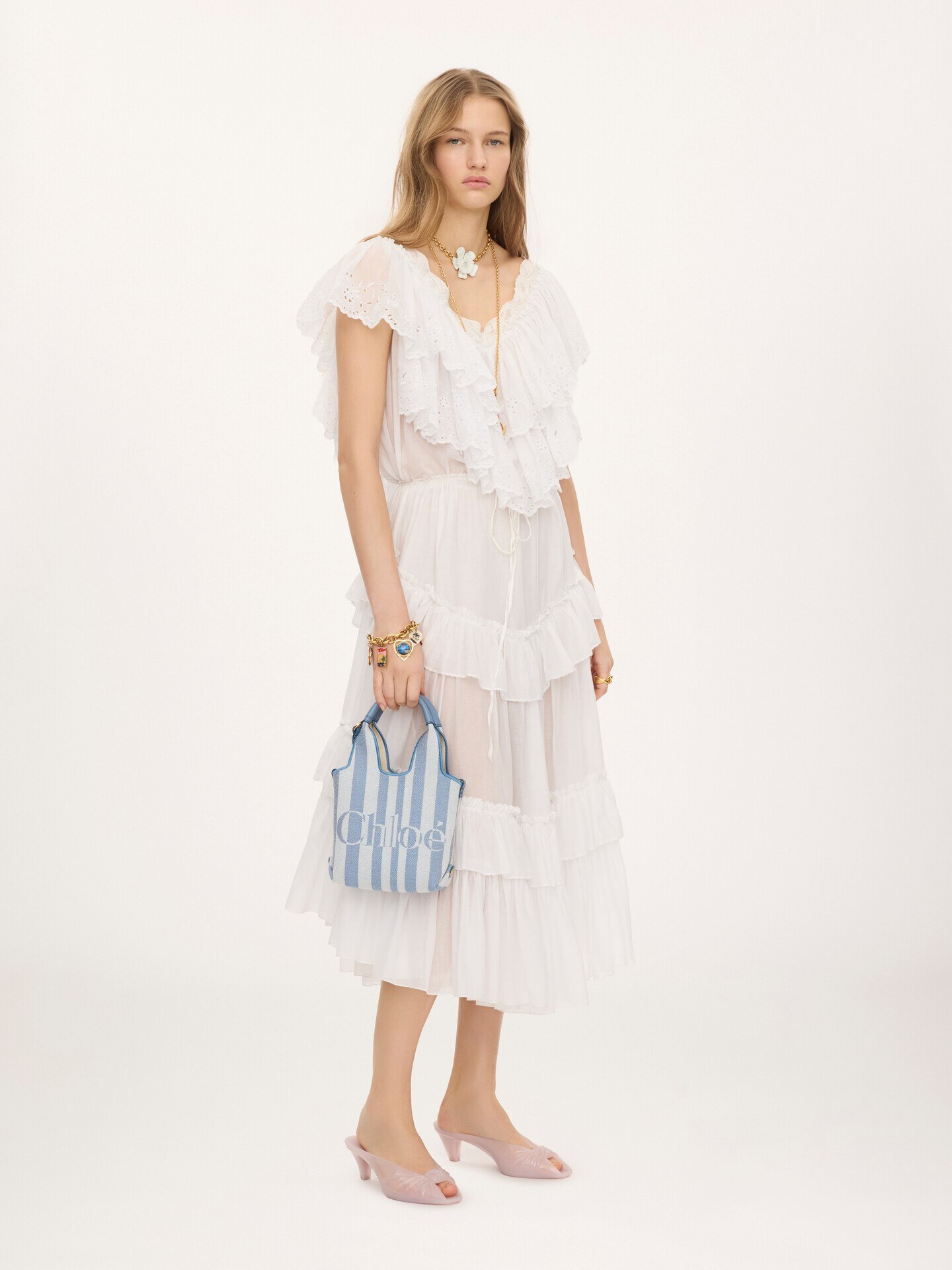 Minibolso tote Chlo&eacute; Stripy de jacquard - 8