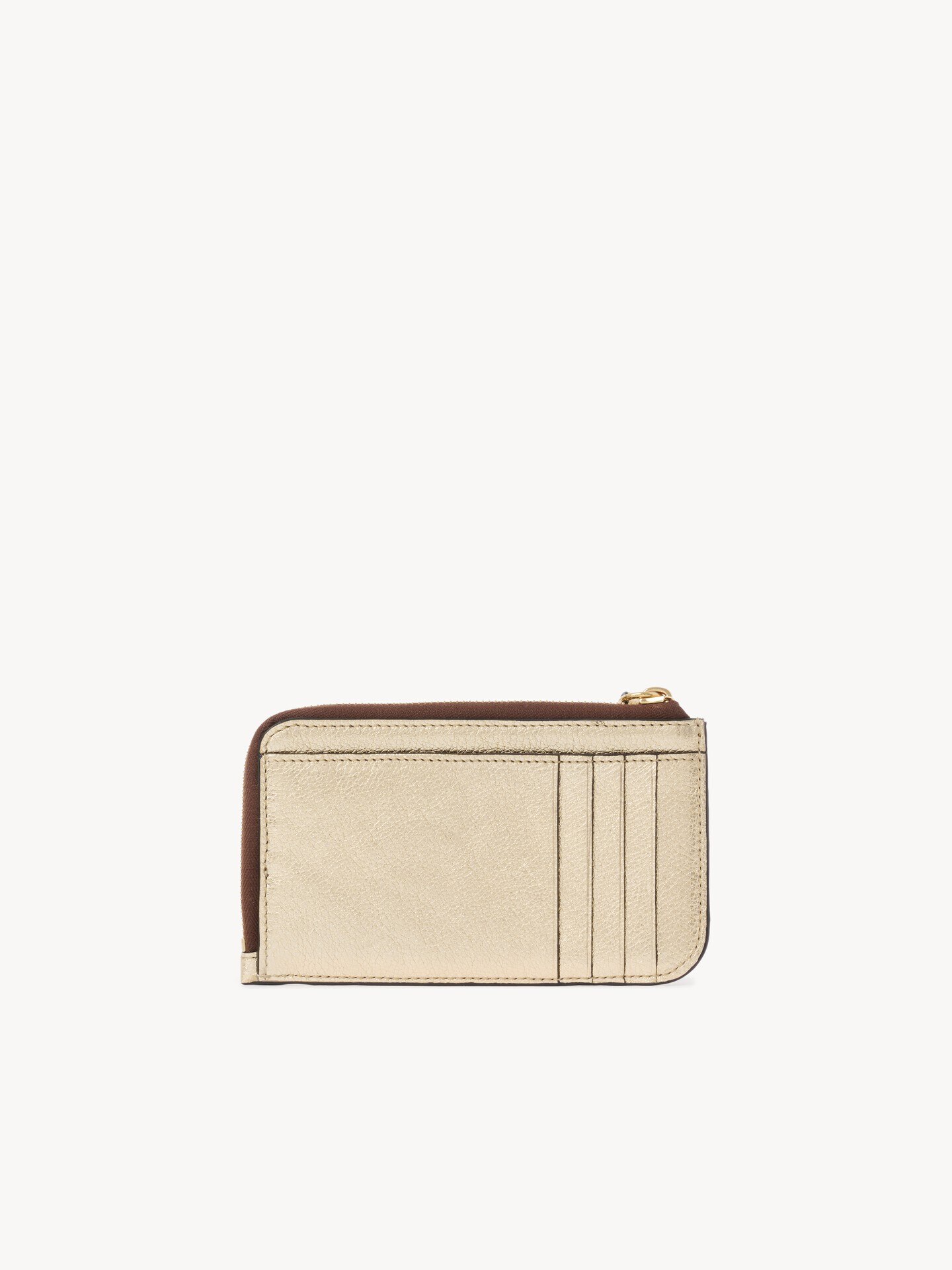 Alphabet wallet in metallic leather - 4