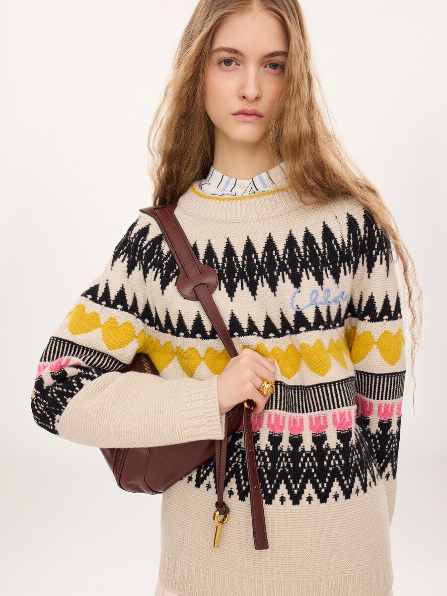 Generous logo sweater in a wool & cashmere knit - 4