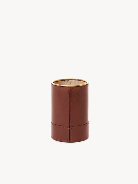 Estuche de perfume de cuero brillante