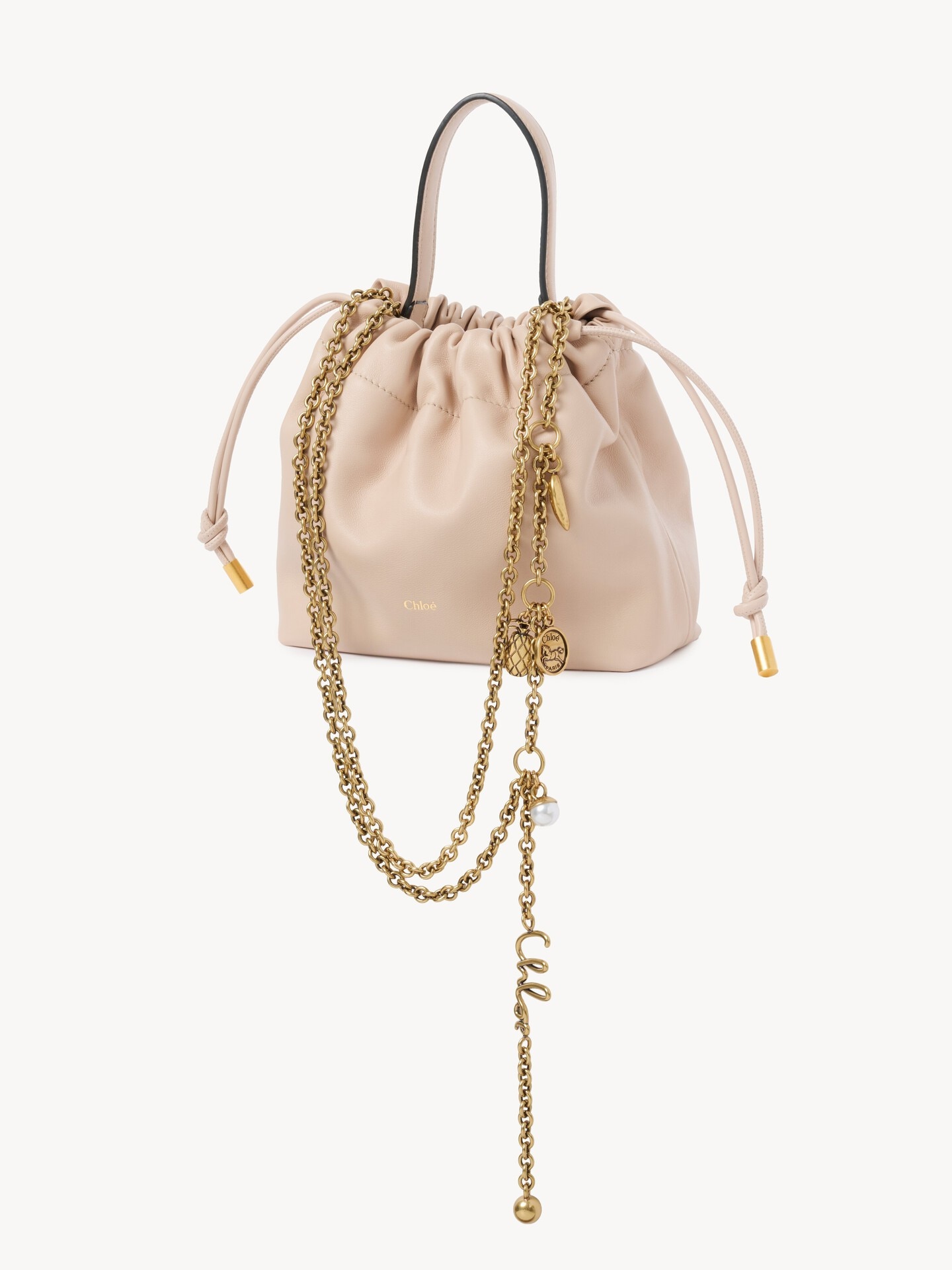 Mini Chlo&eacute; Icons shoulder bag with chain in soft leather - 4