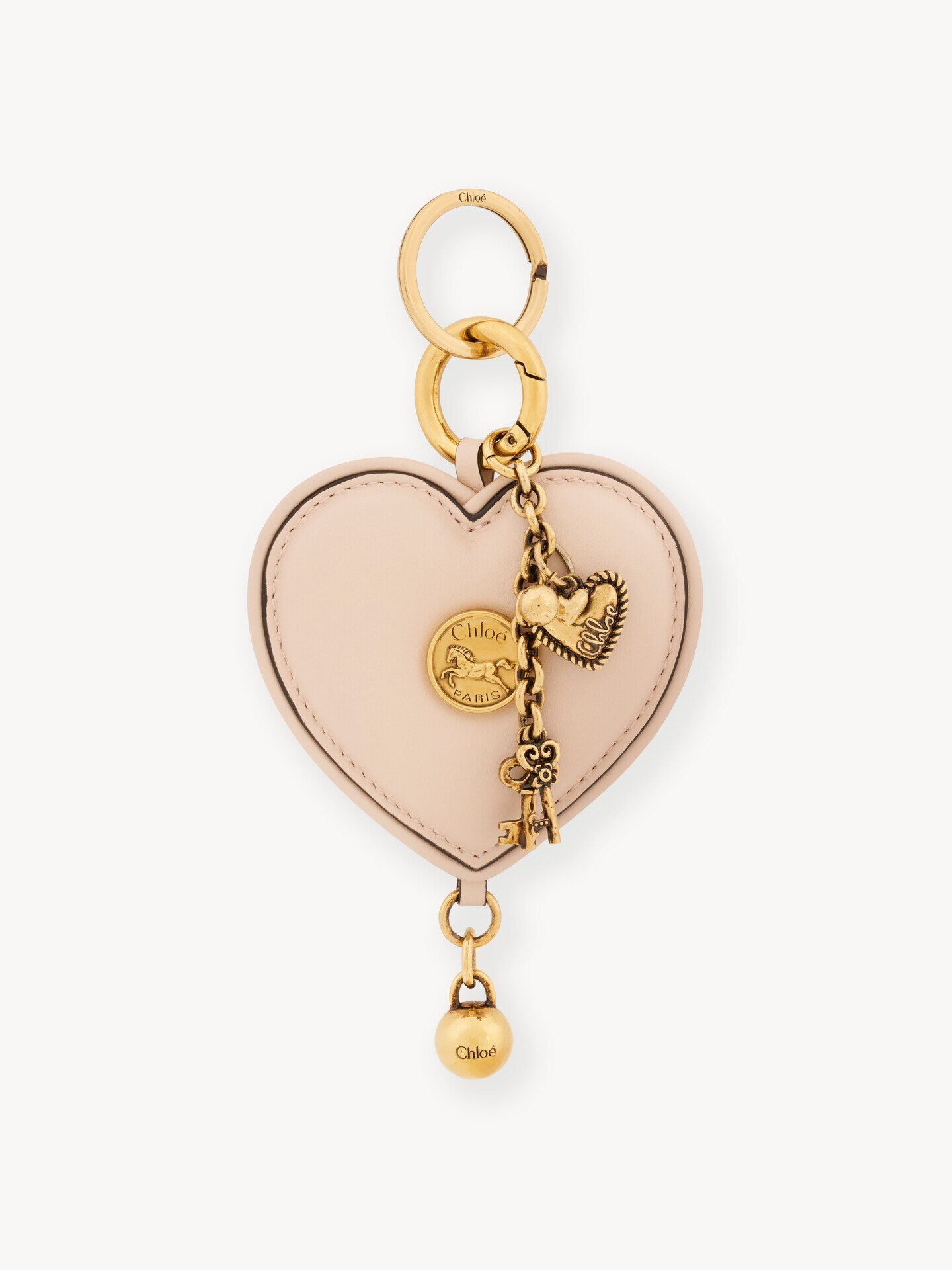 Charm para bolso de Chlo&eacute; Symbols Heart de cuero suave - 2