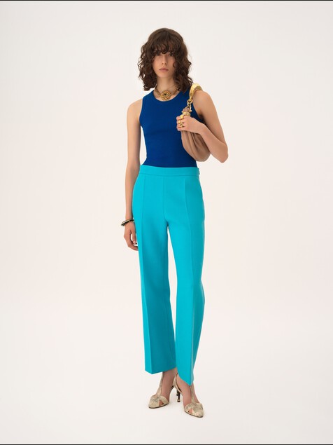 Crew-neck tank top in a wool knit