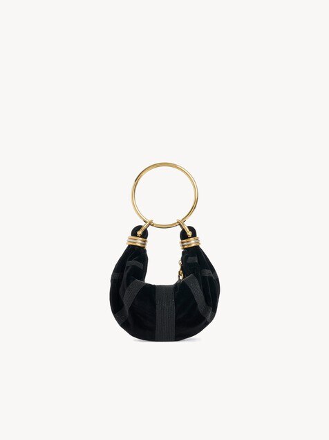 Mini Bracelet Hobo bag in suede leather