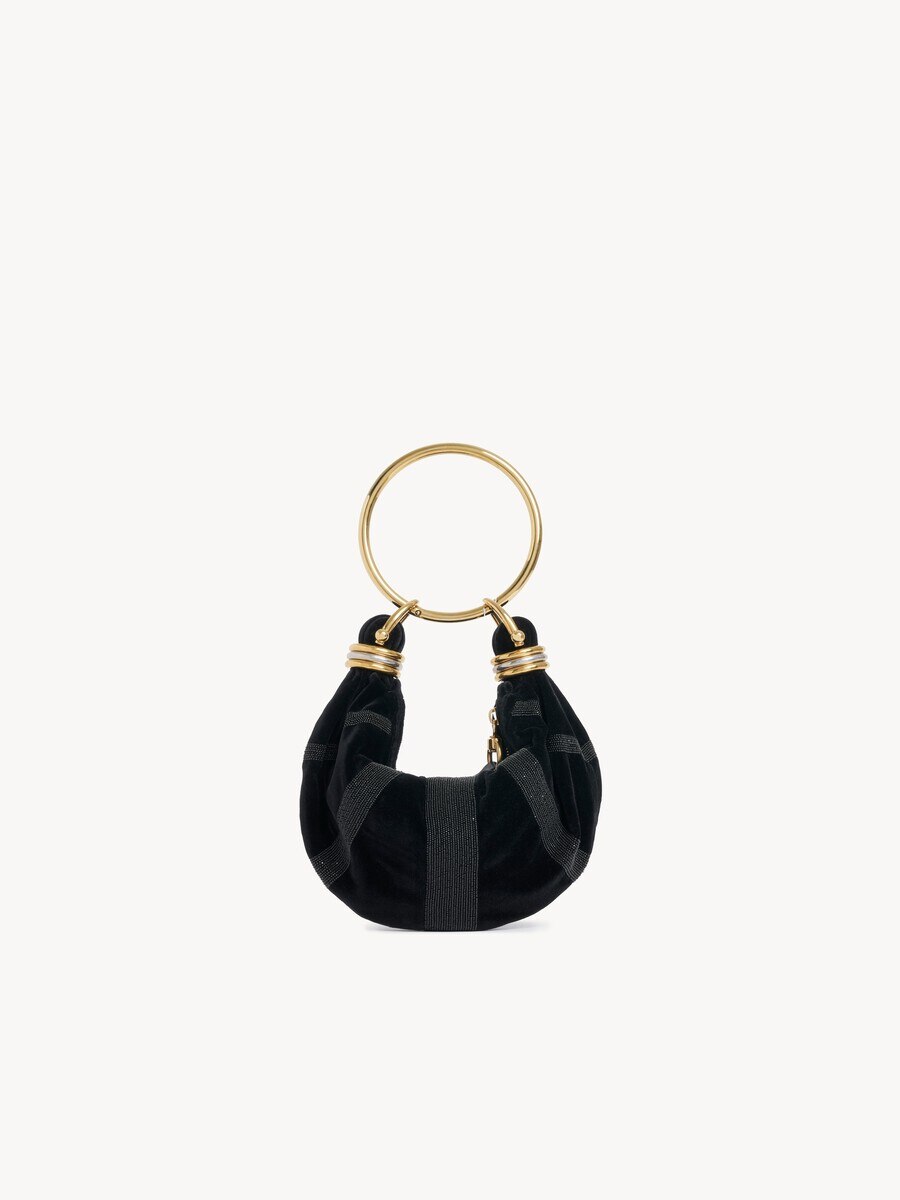Mini Bracelet Hobo bag in suede leather - 2