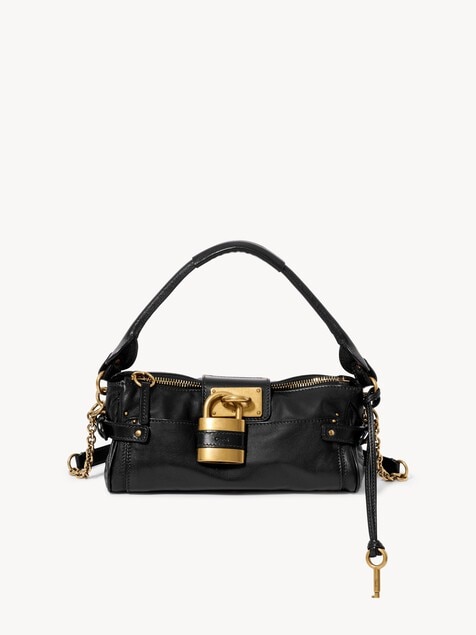 Bolso Paddington peque&ntilde;o con correa de cuero granulado