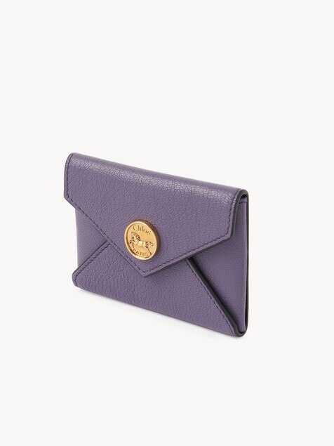 Tarjetero Envelope de cuero granulado