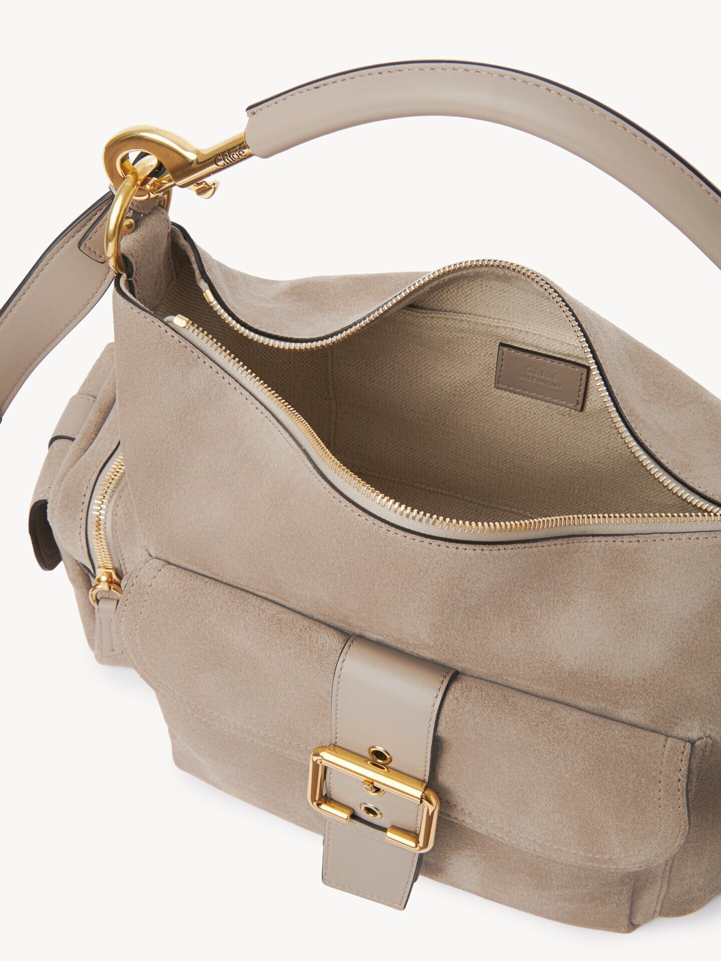 Camera bag in suede leather - 7